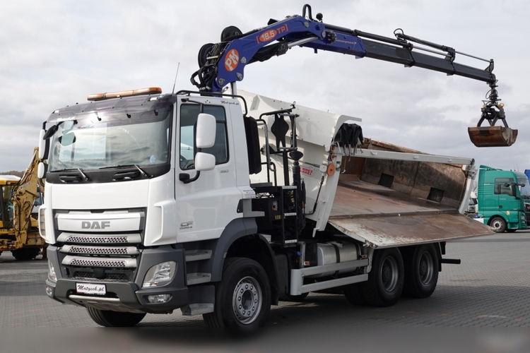 DAF CF 460 / 6x4 / WYWROTKA / HYDROBURTA / + HDS PM 18.5TP wysów: 11 M / STEROWANIE RADIOWE / ROTATOR / ŁYCHA / EURO 6 / 2018 ROK zdjęcie 6