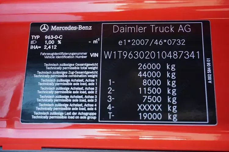 Mercedes / ACTROS / 2545 / ACC / E 6 / MP 5 / ZESTAW PRZESTRZENNY / OŚ SKRĘTNA zdjęcie 11