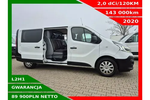 Renault Trafic L2H1 89900zł NETTO Brygadówka 6 osób 2.0dCi/120KM