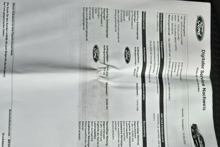 Ford Focus 1.5 EcoBlue 120KM / I-właściciel / Bezwypadkowy zdjęcie 19