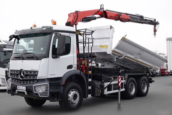 Mercedes AROCS 2636 / 6x4 / WYWROTKA / HYDROBURTA / + HDS FASSI F 175a / STEROWANIE RADIOWE / ROTATOR / EURO 6