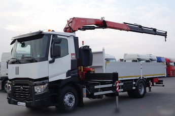 Renault C 380 / 4x2 / HDS FASSI F 245a - wysów : 11 m / SKRZYNIOWY - 6.8 M / EURO 6 / STEROWANIE RADIOWE / UDŹWIG : 8700 KG 