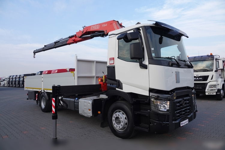 Renault C 380 / 4x2 / HDS FASSI F 245a - wysów : 11 m / SKRZYNIOWY - 6.8 M / EURO 6 / STEROWANIE RADIOWE / UDŹWIG : 8700 KG  zdjęcie 7