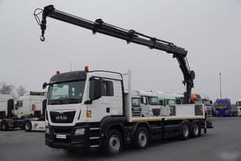 MAN   TGS 35.480 / 8x4 / HDS HIAB 288 EP-5  wysów : 15 M / SKRZYNIOWY - 7.4 M / UDŹWIG : 9400 KG / EURO 6 / STEROWANIE RADIOWE  