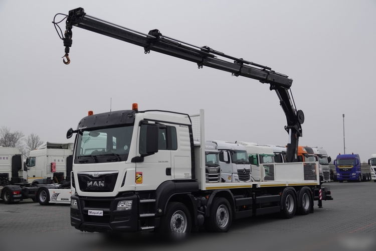 MAN   TGS 35.480 / 8x4 / HDS HIAB 288 EP-5  wysów : 15 M / SKRZYNIOWY - 7.4 M / UDŹWIG : 9400 KG / EURO 6 / STEROWANIE RADIOWE   zdjęcie 1