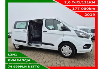 Ford Transit Custom L2H1 74999zł NETTO Brygadówka 5 osób 2.0TdCi/131KM