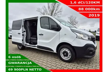 Renault Trafic 69900zł NETTO Brygadówka 6 osób 1.6 dCi/120KM