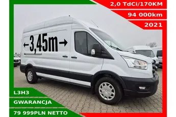 Ford Transit L3H3 Lift 79999zł NETTO 2.0TdCi/170KM