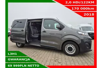 Citroen Jumpy L3H1 69999zł NETTO Brygadówka 6 osób ExtraLong 2.0HDi/122KM