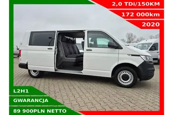 Volkswagen Transporter Long 89900zł NETTO Brygadówka 5 osób 2.0TDi/150KM