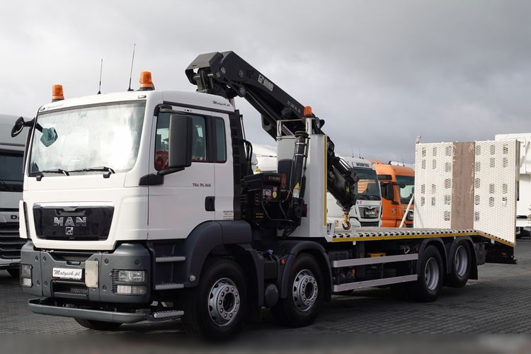 MAN TGS 35.360 / 8x2-4 / LAWETA + HDS HIAB 288 / OŚ PODNOSZONA / 4 OSIOWY / NAJAZDY HYDRAULICZNE / WCIĄGARKA zdjęcie 11