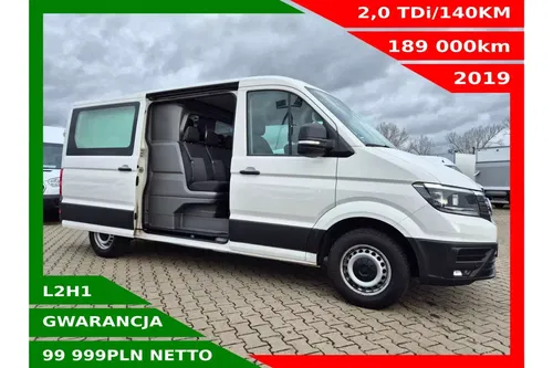 Volkswagen Crafter L2H1 99999zł Netto Brygadówka 6 osób 2.0TDi/140KM