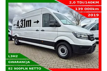 Volkswagen Crafter L3H2 82900zł NETTO 2.0TDi/140KM