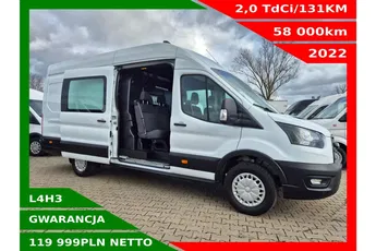 Ford Transit L4H3 Lift 119999zł NETTO brygadówka 6 osób 2.0TdCi/131KM