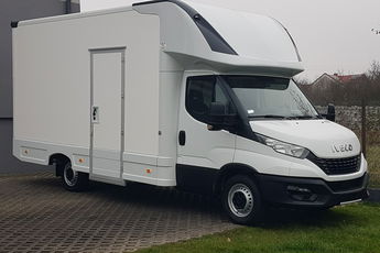 Iveco Daily KONTENER NISKOPODŁOGOWY 4.43x2.23x2.42 SKLEP FOODTRUCK KAMPER KLIMA