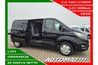 Ford Transit Custom Long 89900zł NETTO Brygadówka 6 osób 2.0 TdCi/170KM