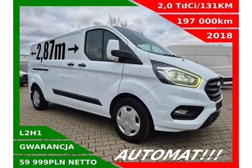 Ford Transit Custom Long 59999zł NETTO AUTOMAT 2.0 TdCi/131KM