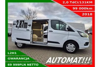 Ford Transit Custom Long 69999zł NETTO 2.0TdCi/131KM Automat