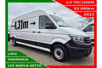 Volkswagen Crafter L3H2 109900zł NETTO 2.0TDi/140KM