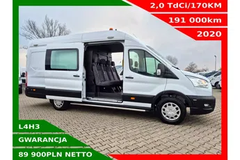 Ford Transit L4H3 Lift 89900zł NETTO Brygadówka 7 osób 2.0TdCi/170KM