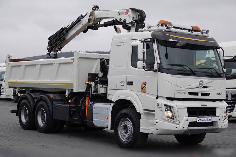 Volvo FMX 410 / 6x4 / WYWROTKA + HDS HIAB 166 e-3 hipro / HYDROBURTA / STEROWANIE RADIOWE / BORDMATIC / CHWYTAK / ROTATOR / EURO 6 zdjęcie 12