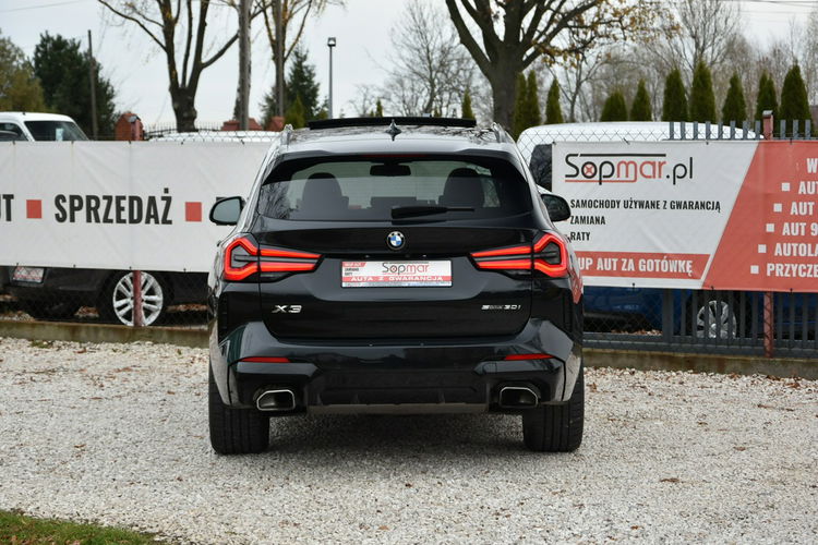 BMW X3 sDrive30i 249KM 2022r. Mpakiet Panorama Kamera 3xklima Skóra zdjęcie 6