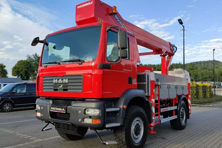 MAN TGM 18.280 4x4 Zwyżka Bison Palfinger TKA 28 Podnośnik Koszowy zdjęcie 4