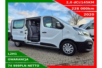 Renault Trafic Long 74999zł NETTO Brygadówka 5 osób 2.0dCi/145KM