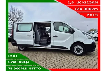 Renault Trafic Long 75900zł NETTO Brygadówka 6 osób 1.6 dCi/125KM