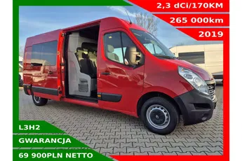 Renault Master L3H2 69900zł NETTO Brygadówka 6-osób 2.3dCi/170KM