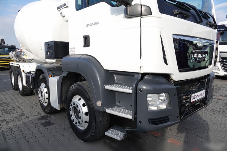 MAN / TGS 32.360 / 8X4 / BETONOMIESZARKA / GRUSZKA LIEBHERR / 9 m3 / EURO 6  zdjęcie 9