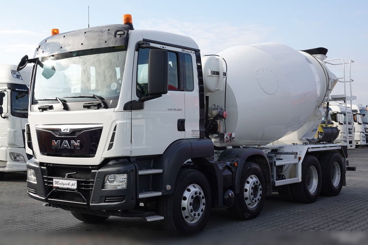 MAN / TGS 32.360 / 8X4 / BETONOMIESZARKA / GRUSZKA LIEBHERR / 9 m3 / EURO 6  zdjęcie 1