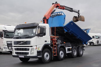 Volvo FM 400 / 8x4 / WYWROTKA + HDS PALFINGER PK 12 000 / HYDROBURTA  / BORDMATIC / CHWYTAK / ROTATOR / EURO 5