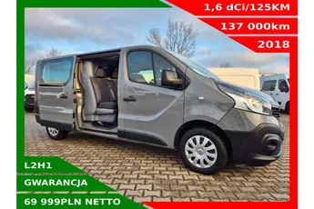 Renault Trafic Long 69999zł NETTO Brygadówka 5 osób 1.6dCi/125KM