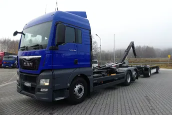 MAN TGX 26.400 / 6x2 / HAKOWIEC + PRZYCZEPA WIELTON 18T / EURO 6 /