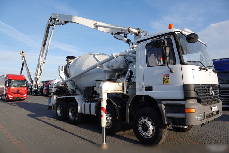 Mercedes ACTROS 3235 / POMPOGRUSZKA / BETONOMIESZARKA + POMPA PUTZMEISTER 22 METRY / STEROWANIE RADIOWE /  zdjęcie 9