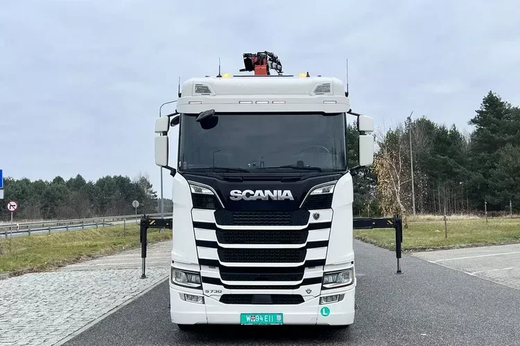 Scania s730 zestaw z przyczepa 2017/18 v8 palfinger dźwig z hds 6x2/4 zdjęcie 19