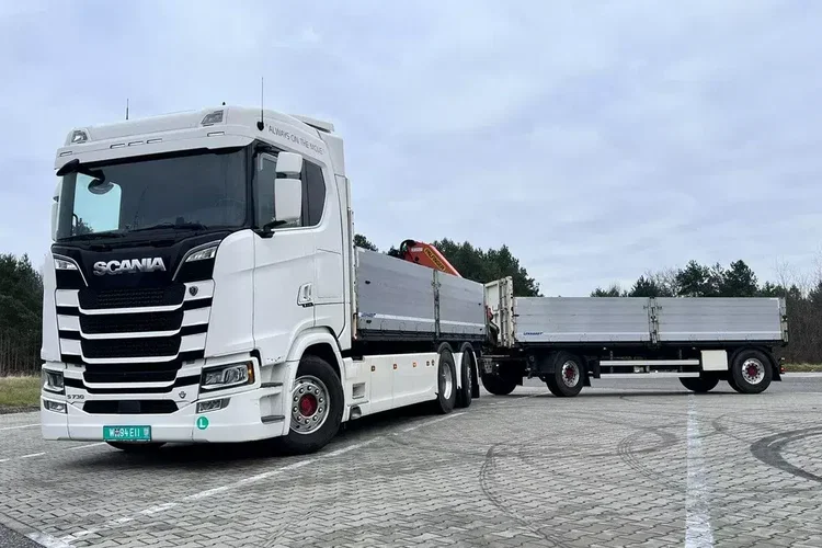 Scania s730 zestaw z przyczepa 2017/18 v8 palfinger dźwig z hds 6x2/4 zdjęcie 24