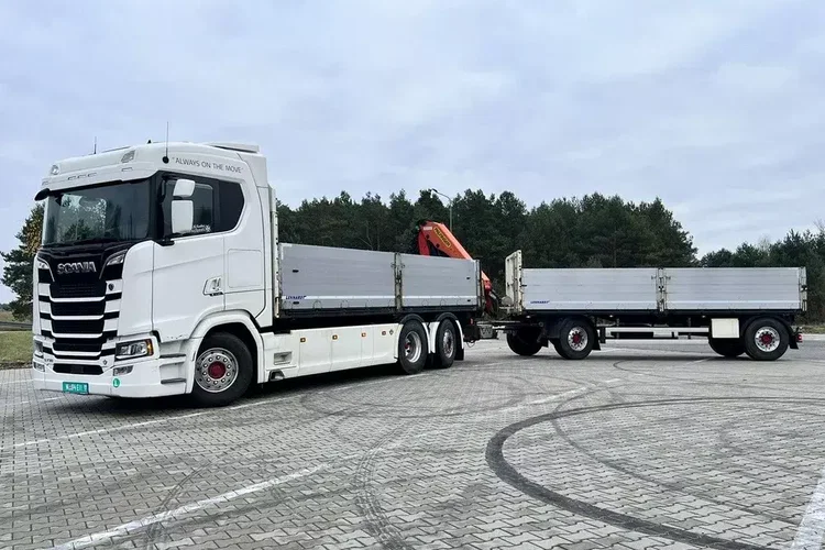 Scania s730 zestaw z przyczepa 2017/18 v8 palfinger dźwig z hds 6x2/4 zdjęcie 25