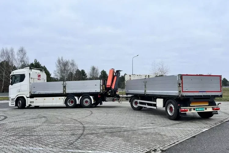 Scania s730 zestaw z przyczepa 2017/18 v8 palfinger dźwig z hds 6x2/4 zdjęcie 27