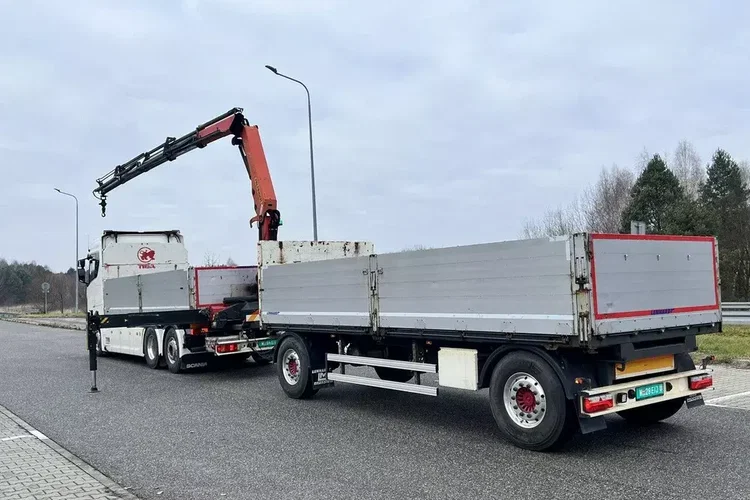 Scania s730 zestaw z przyczepa 2017/18 v8 palfinger dźwig z hds 6x2/4 zdjęcie 5