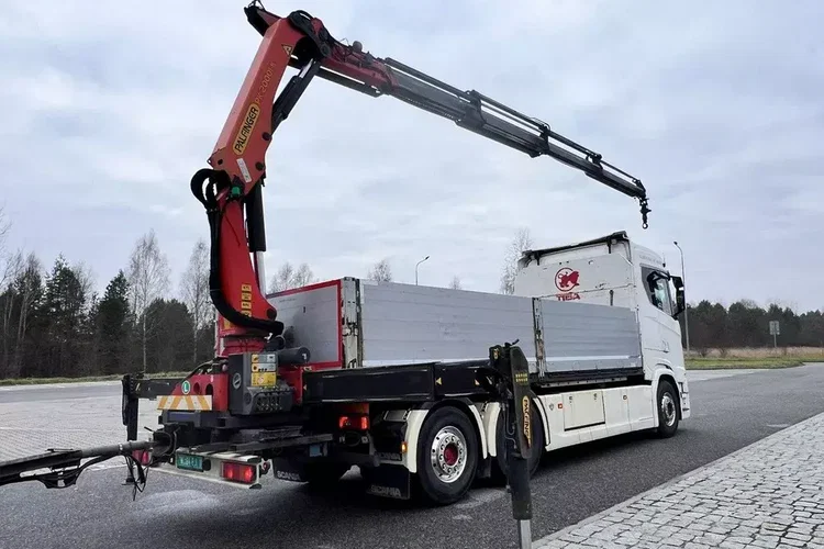 Scania s730 zestaw z przyczepa 2017/18 v8 palfinger dźwig z hds 6x2/4 zdjęcie 9