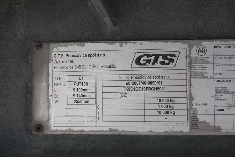 Inna GTS / TANDEM / 1 OŚ / DŁ. 7.4 M / GÓRNY ZACZEP / ŁAD. 6 080 KG / 18 PALET zdjęcie 11