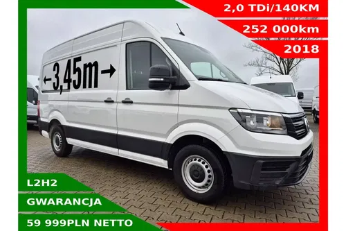 Volkswagen Crafter L2H2 59999zł NETTO 2.0TDi/140KM