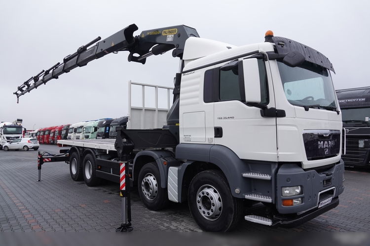 MAN TGS 35.440 / 8X4 / PLATFORMA + HDS PALFINGER PK 50002 / 22 M WYSIĘG / MAX UDŹWIG 14 TON / STEROWANIE RADIOWE zdjęcie 6
