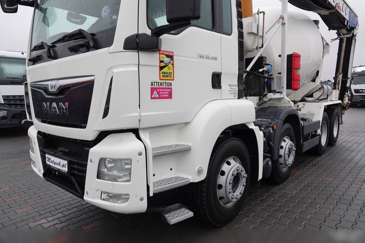 MAN TGS 32.400 / 8x4 / GRUSZKA + TAŚMA BELT T40 / BETONOMIESZARKA / 8m3 / UAL / EURO 6  zdjęcie 10