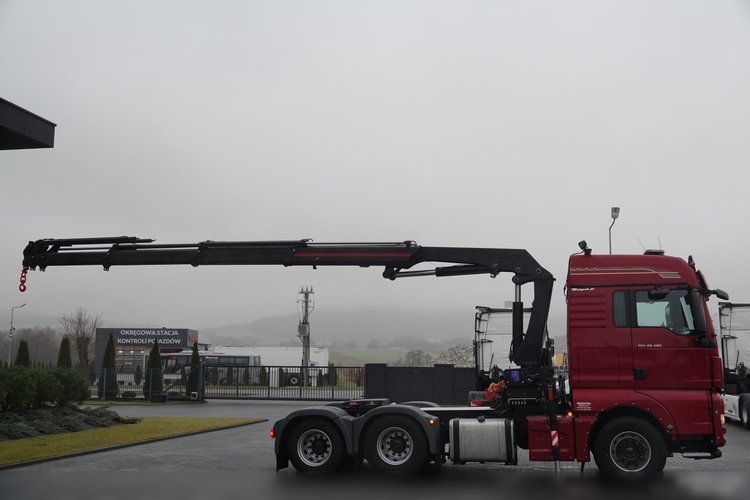 MAN TGX 28.480 / 3 Osiowy CIĄGNIK + HDS HMF 2120 / 6x2 / OS PODNOSZONA / 5x WYSÓW - 14.7 M / UDŹWIG - 4000 KG / STEROWANIE RADIOWE / 4 PODPORY / EURO 6 / PO KONTRAKCIE SERWISOWYM zdjęcie 10