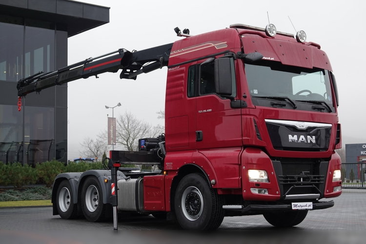 MAN TGX 28.480 / 3 Osiowy CIĄGNIK + HDS HMF 2120 / 6x2 / OS PODNOSZONA / 5x WYSÓW - 14.7 M / UDŹWIG - 4000 KG / STEROWANIE RADIOWE / 4 PODPORY / EURO 6 / PO KONTRAKCIE SERWISOWYM zdjęcie 1