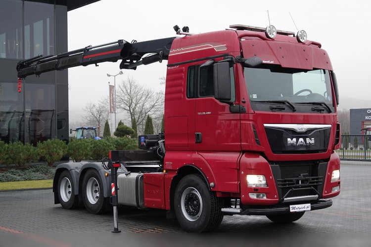 MAN TGX 28.480 / 3 Osiowy CIĄGNIK + HDS HMF 2120 / 6x2 / OS PODNOSZONA / 5x WYSÓW - 14.7 M / UDŹWIG - 4000 KG / STEROWANIE RADIOWE / 4 PODPORY / EURO 6 / PO KONTRAKCIE SERWISOWYM zdjęcie 2