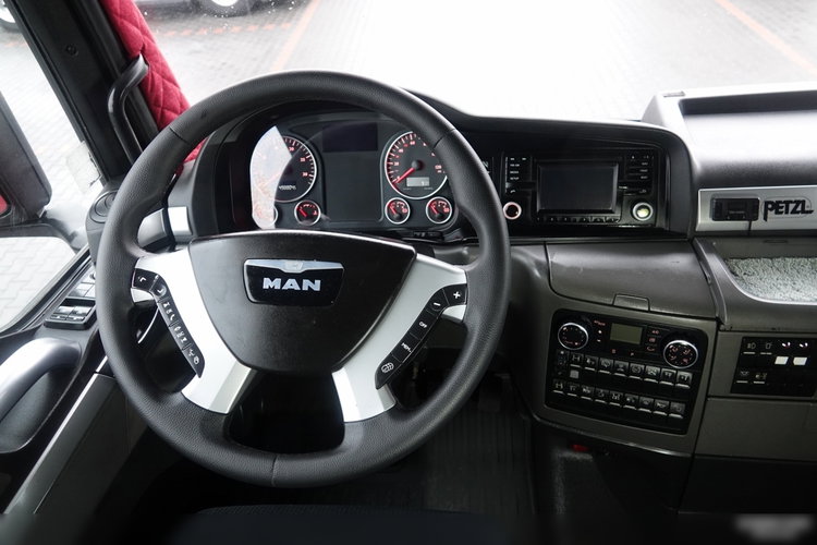 MAN TGX 28.480 / 3 Osiowy CIĄGNIK + HDS HMF 2120 / 6x2 / OS PODNOSZONA / 5x WYSÓW - 14.7 M / UDŹWIG - 4000 KG / STEROWANIE RADIOWE / 4 PODPORY / EURO 6 / PO KONTRAKCIE SERWISOWYM zdjęcie 45